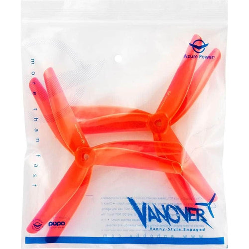 AZURE Prop Azure Power Vanover Limited Edition 5.1x3.0x3 POPO Compatible Tri-Blade 5" Prop 4 Pack - Choose Your Color