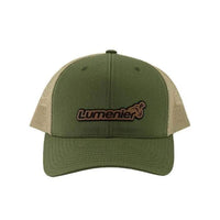 Brain3D swag Lumenier Logo Retro Trucker Hat - Moss/Khaki