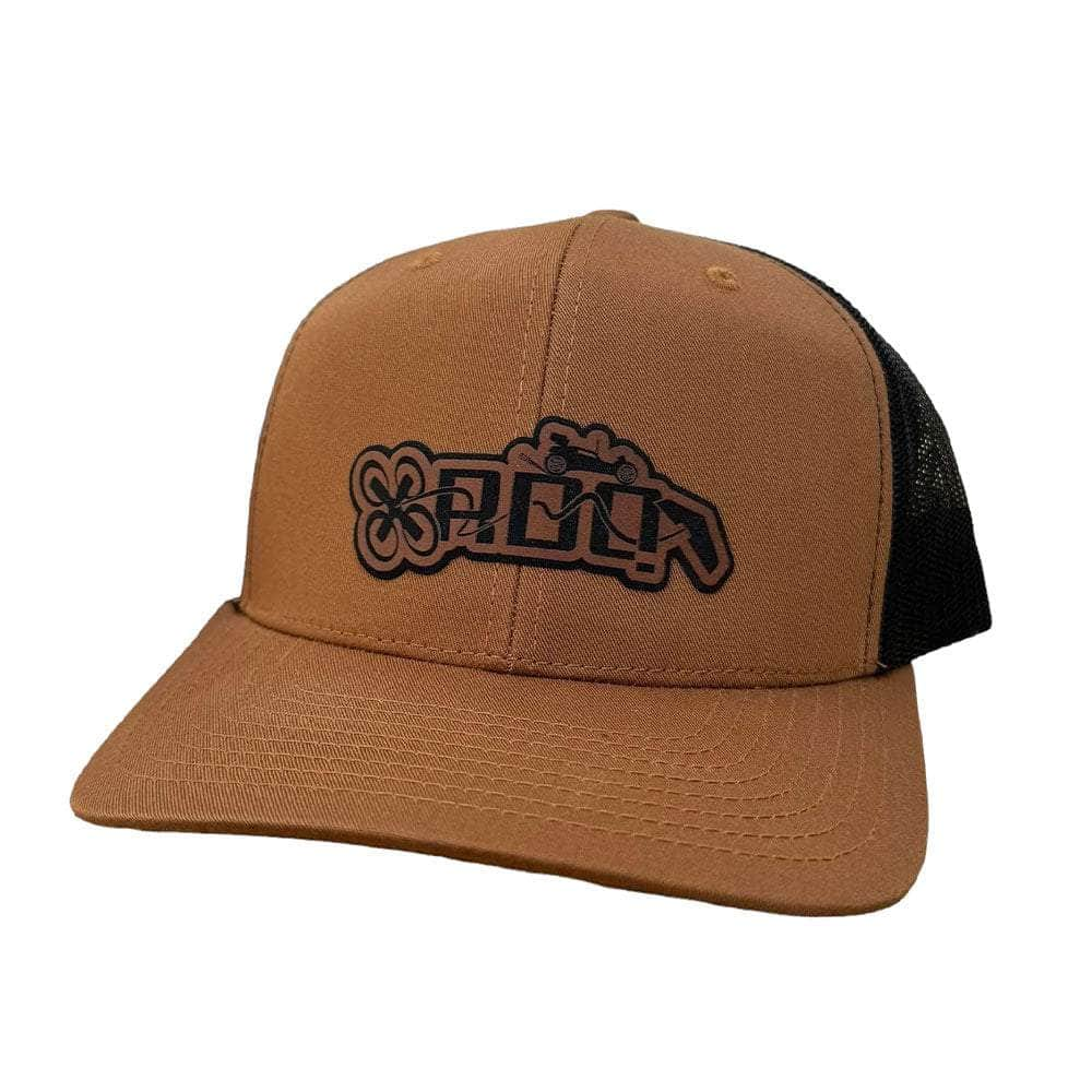 Brain3D Swag RDQ Logo Retro Trucker Hat - Caramel/Black