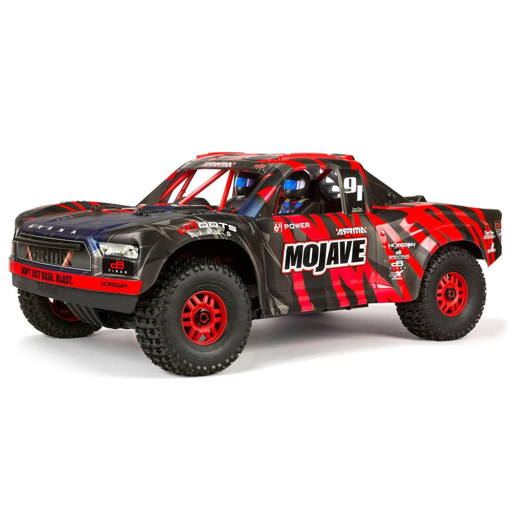 Caloosa Trains And Hobbies Arrma Desert Racer 4WD ARA7604V2T2, Arrma Mojave 6S BLX Brushless RTR 1/7 4WD RTR Desert Racer (Red/Black) (V2) w/SLT3 2.4GHz Radio