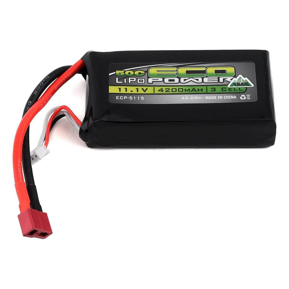 Caloosa Trains And Hobbies EcoPower R/C Vehicles, Parts & Accessories ECP-5115, EcoPower "Trail" 3S Shorty 50C LiPo Battery (11.1V/4200mAh)