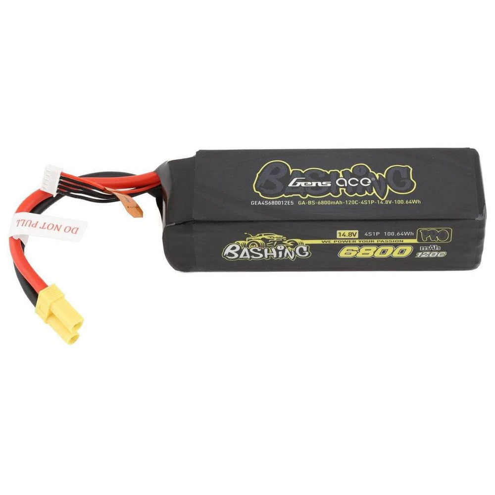 Caloosa Trains And Hobbies Gens Ace Batteries & Chargers GEA4S680012E5, Gens Ace 4S Bashing Pro LiPo Battery Pack 120C (14.8V/6800mAh) w/EC5 Connector