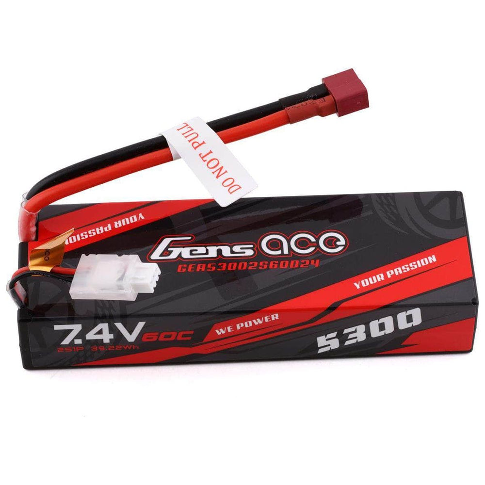 Caloosa Trains And Hobbies Gens Ace R/C Vehicles, Parts & Accessories GEA53002S60D24, Gens Ace 2s LiPo Battery 60C (7.4V/5300mAh)