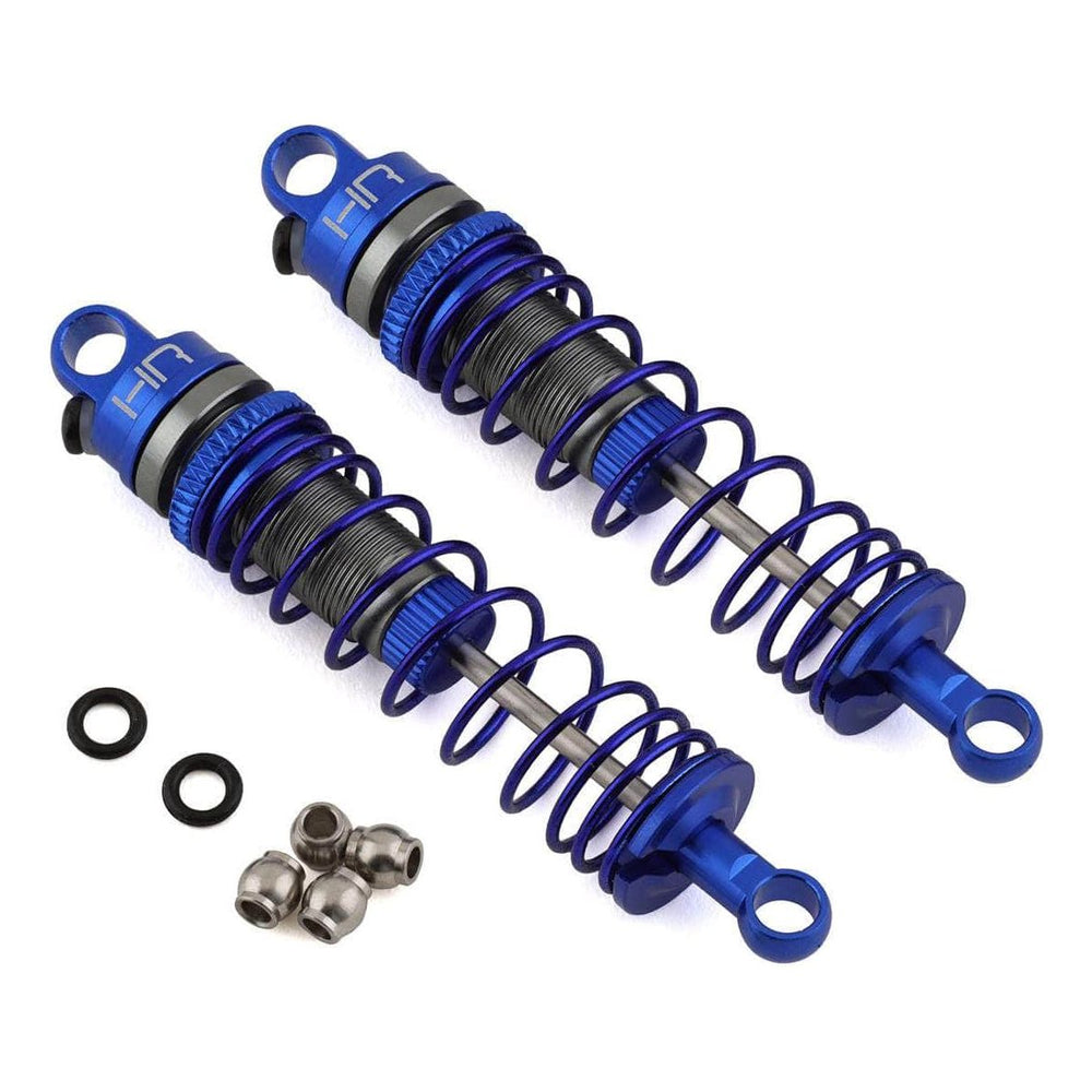 Caloosa Trains And Hobbies Hot Racing Parts & Accessories HRAMTT62DP01, Hot Racing Losi Mini-T 2.0 Aluminum Rear Threaded Shock Set (Blue) (2)