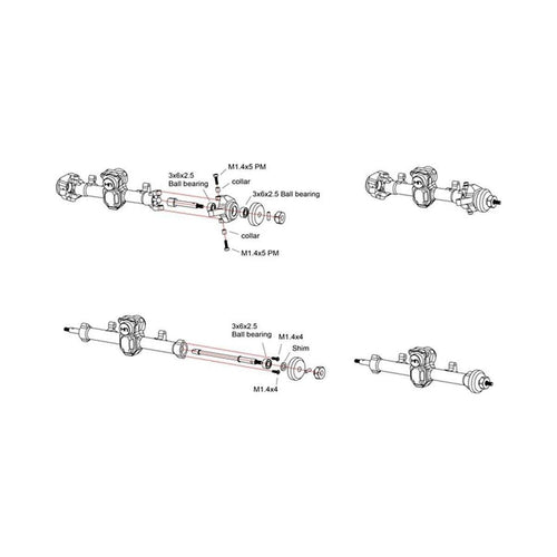 Caloosa Trains And Hobbies Hot Racing Parts & Accessories HRASXTF2604H, Hot Racing Axial SCX24 Brass Axle Weight (Use w/HRASXTF39W04)