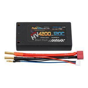 Caloosa Trains And Hobbies R/C Batteries & Chargers PHB2S4200120CSHORTY, 2S 7.6V HV + Graphene 4200mah 120c Shorty Lipo Battery