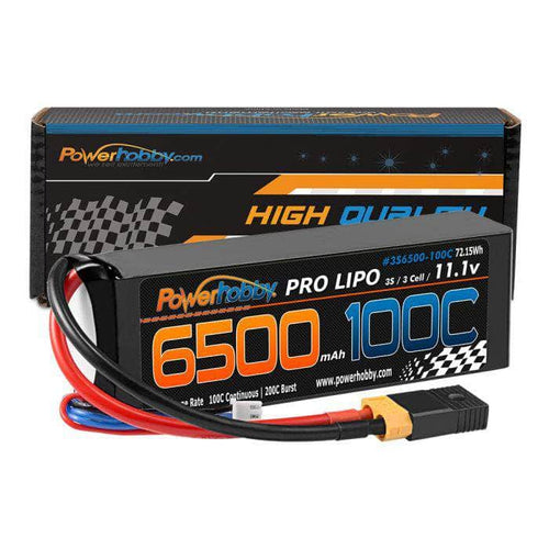 Caloosa Trains And Hobbies RC Battery PHB3S6500100CXT60APT, 6500mAh 11.1V 3S 100C LiPO Battery Pack w/ XT60 + Traxxas ADAP