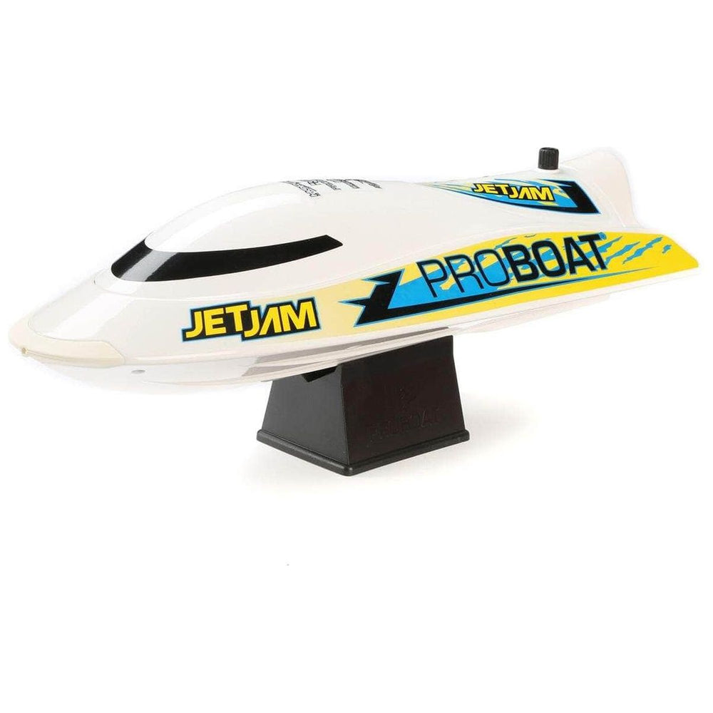 Caloosa Trains And Hobbies R/C Boat PRB08031V2T2, Pro Boat Jet Jam V2 12" Self-Righting Brushed RTR Pool Race Boat (White) w/2.4GHz Radio, Battery & Charger