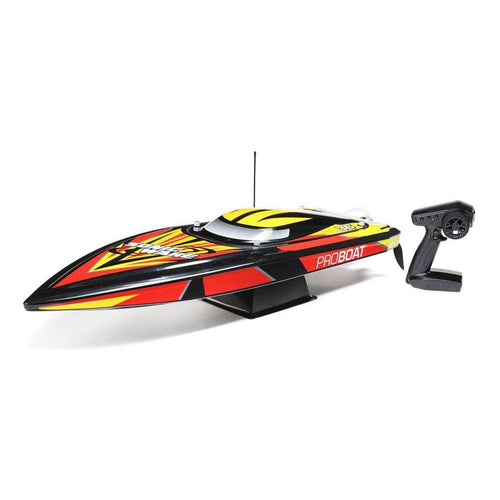 Caloosa Trains And Hobbies R/C Boat PRB08032V2T1, Pro Boat Sonicwake 36" Self-Righting RTR Deep-V Brushless Boat (Black) w/Spektrum SLT3 2.4GHz Radio