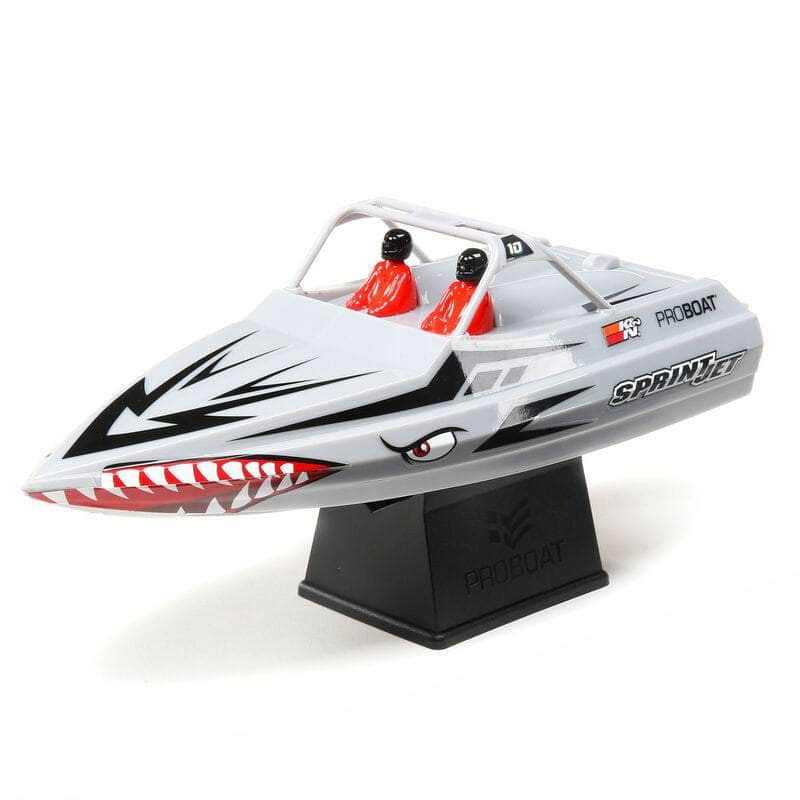 Caloosa Trains And Hobbies R/C Boat Pro Boat, Sprintjet 9-inch Self-Right Jet Boat RTR, Silver