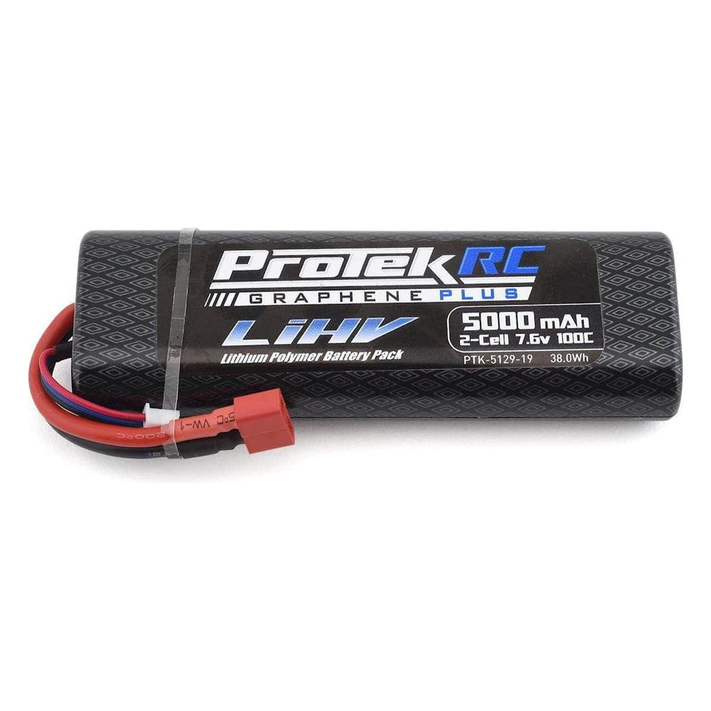 Caloosa Trains And Hobbies ProTek RC Batteries & Chargers PTK-5129-19, ProTek RC 2S 100C Si-Graphene + HV LiPo Stick Pack TCS Battery (7.6V/5000mAh)