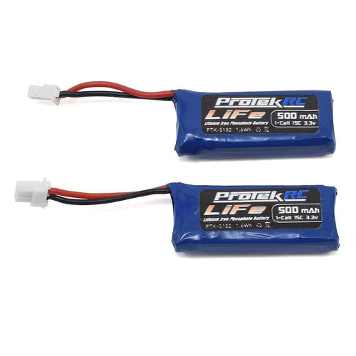 Caloosa Trains And Hobbies Parts & Accessories PTK-5182, ProTek RC 2x1S Sport Race 15C Stick LiFe Battery (3.3V/500mAh) (Kyosho Mini-Z)