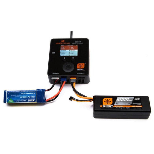 Caloosa Trains And Hobbies Spektrum Batteries & Chargers SPMX22003S30, Spektrum RC 3S Smart LiPo 30C Battery Pack w/IC3 Connector (11.1V/2200mAh)