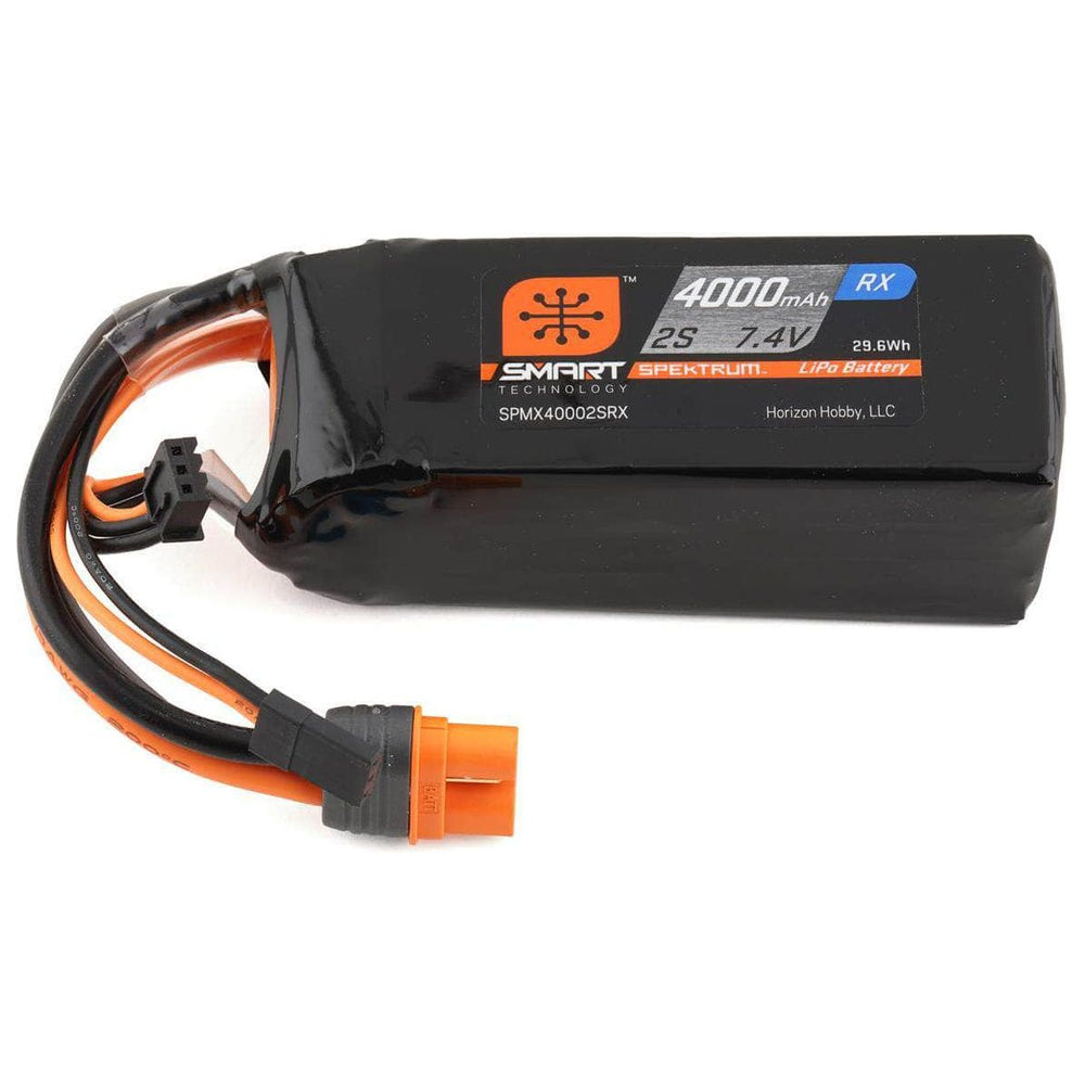 Caloosa Trains And Hobbies Spektrum Batteries & Chargers SPMX40002SRX, Spektrum RC Losi DBXL 2.0 2S Smart LiPo Battery Pack (7.4V/4000mAh) w/IC3 Connector