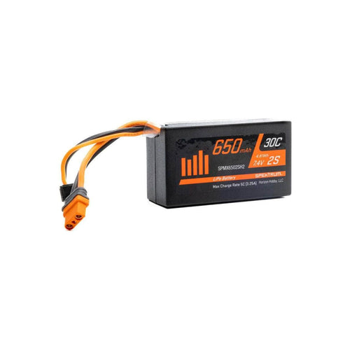 Caloosa Trains And Hobbies Spektrum Batteries & Chargers SPMX6502SH2, Spektrum RC 7.4V 650mAh 2S 30C LiPo Battery: IC2