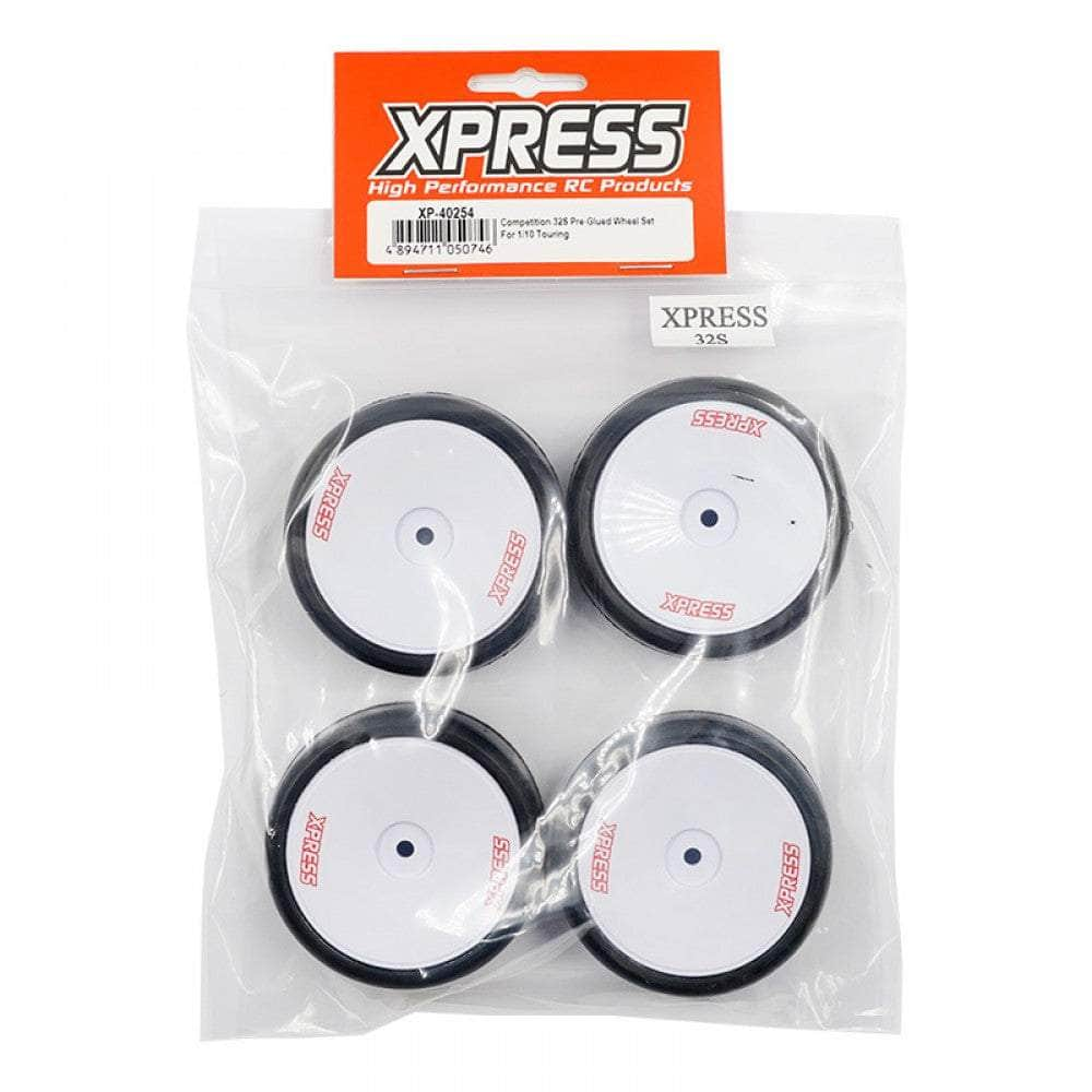 Caloosa Trains And Hobbies Xpress R/C Parts & Accessories XP-40254, XPRESS Competition 32s Pre-Glued Wheel Set For 1/10 Touring