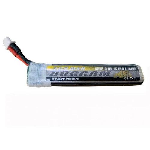 DOGCOM Battery DogCom 3.8V 1S 300mAh 75C LiHV Battery w/ Cabled  - BT2.0