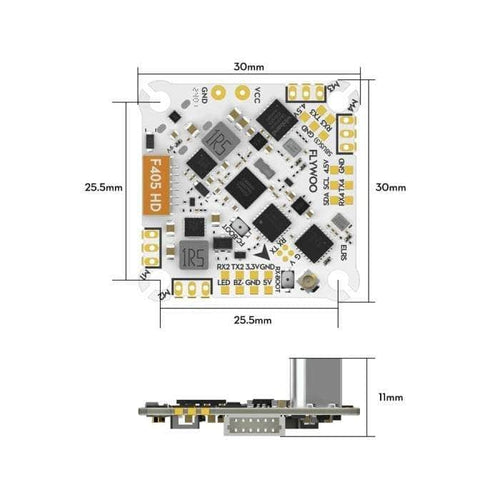 FLYWOO AIO FC Flywoo GOKU F405 V2 1-2S AIO Whoop/Toothpick Flight Controller (w/ 12A BLHeli_S 4in1 ESC) + ELRS 2.4 GHz