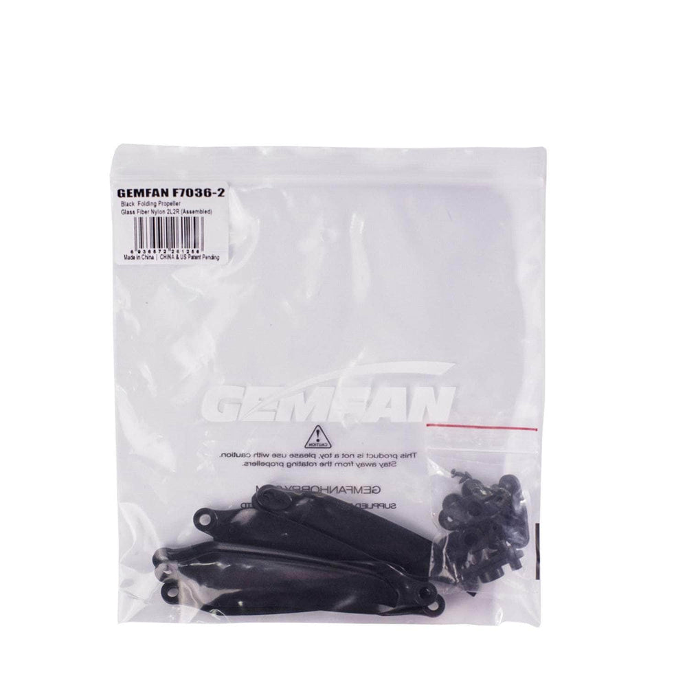 GEMFAN PROPS Gemfan F7036 Folding 2-Blade Propeller (Set of 4) - Black