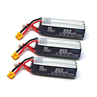 GNB Battery 3 PACK of RDQ Series 15.2V 4S 850mAh 60C LiHV Whoop/Micro Battery (Long Type) - XT30