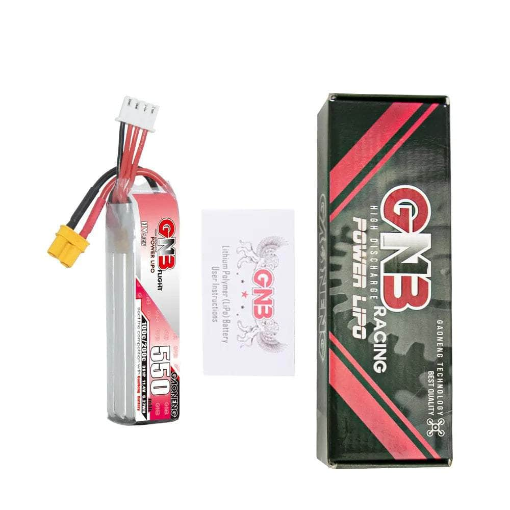 GNB Battery Gaoneng GNB 11.4V 3S 550mAh 100C LiHV Micro Battery (Long Type) - XT30