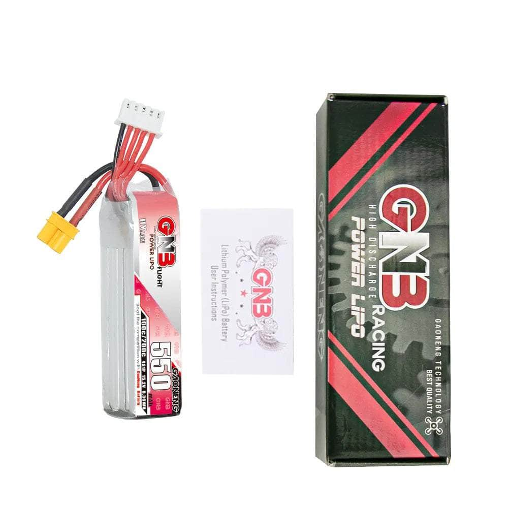 GNB Battery Gaoneng GNB 15.2V 4S 550mAh 100C LiHV Micro Battery (Long Type) - XT30