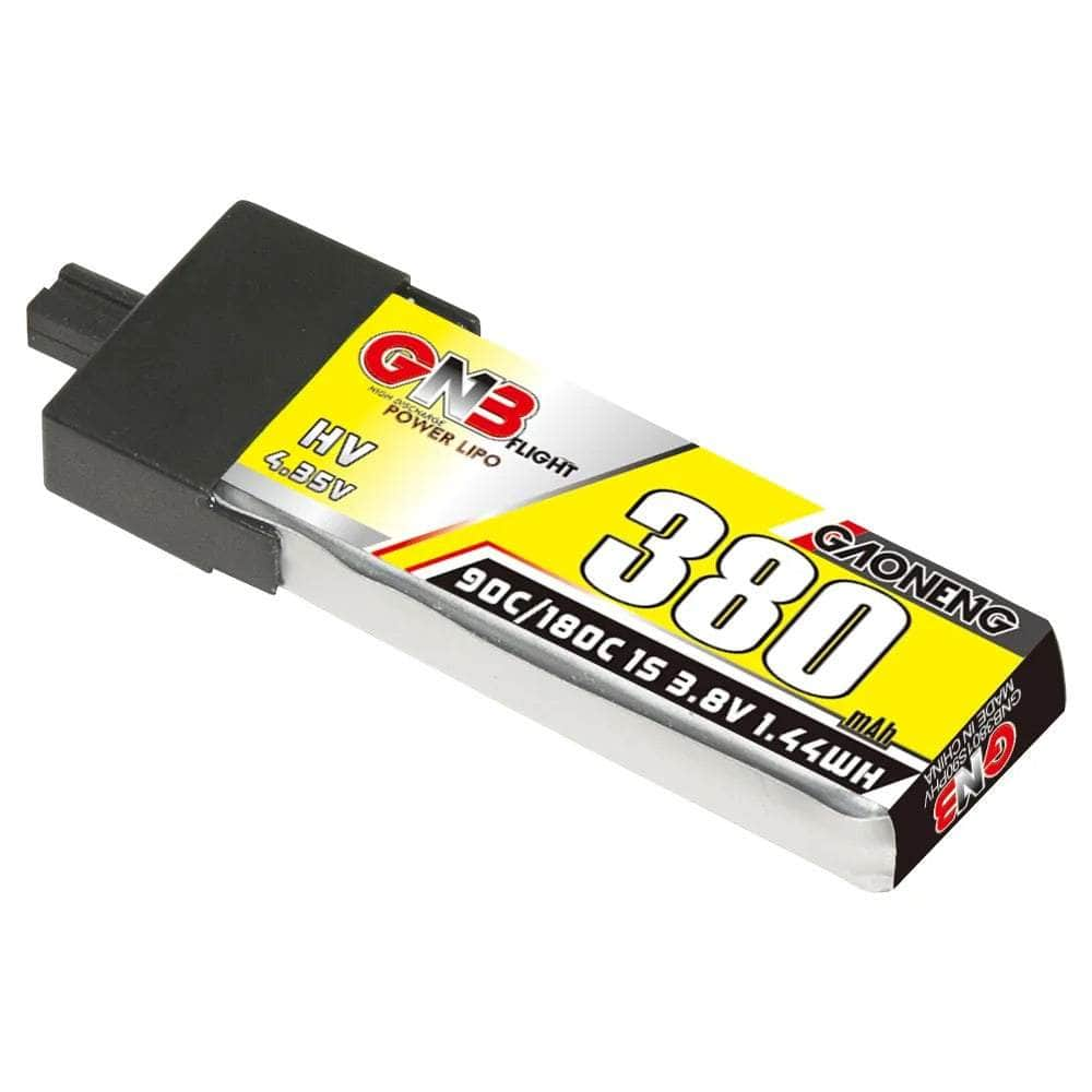 GNB Battery Gaoneng GNB 3.8V 1S 380mAh 90C LiHV Whoop/Micro Battery w/ Plastic Head - A30