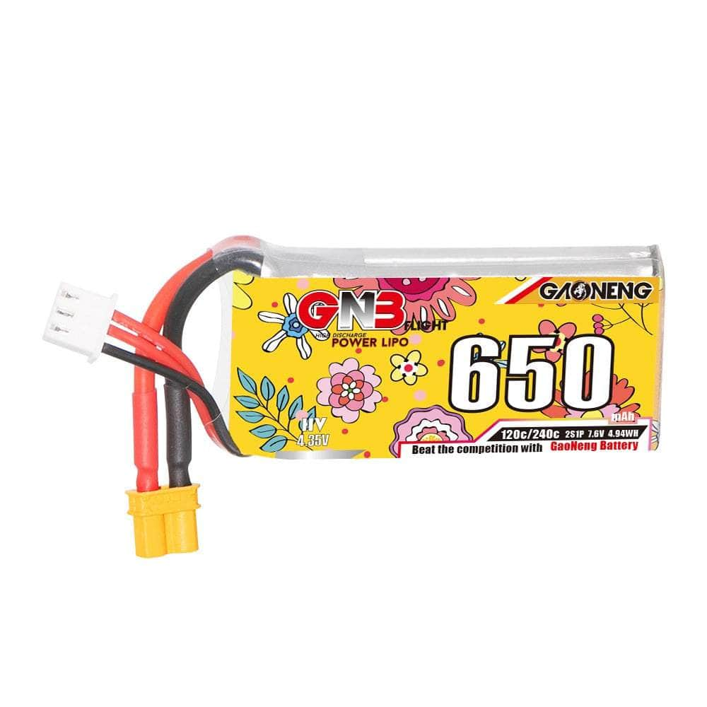 GNB Battery Gaoneng GNB 7.6V 2S 650mAh 120C LiHV Micro Battery - XT30