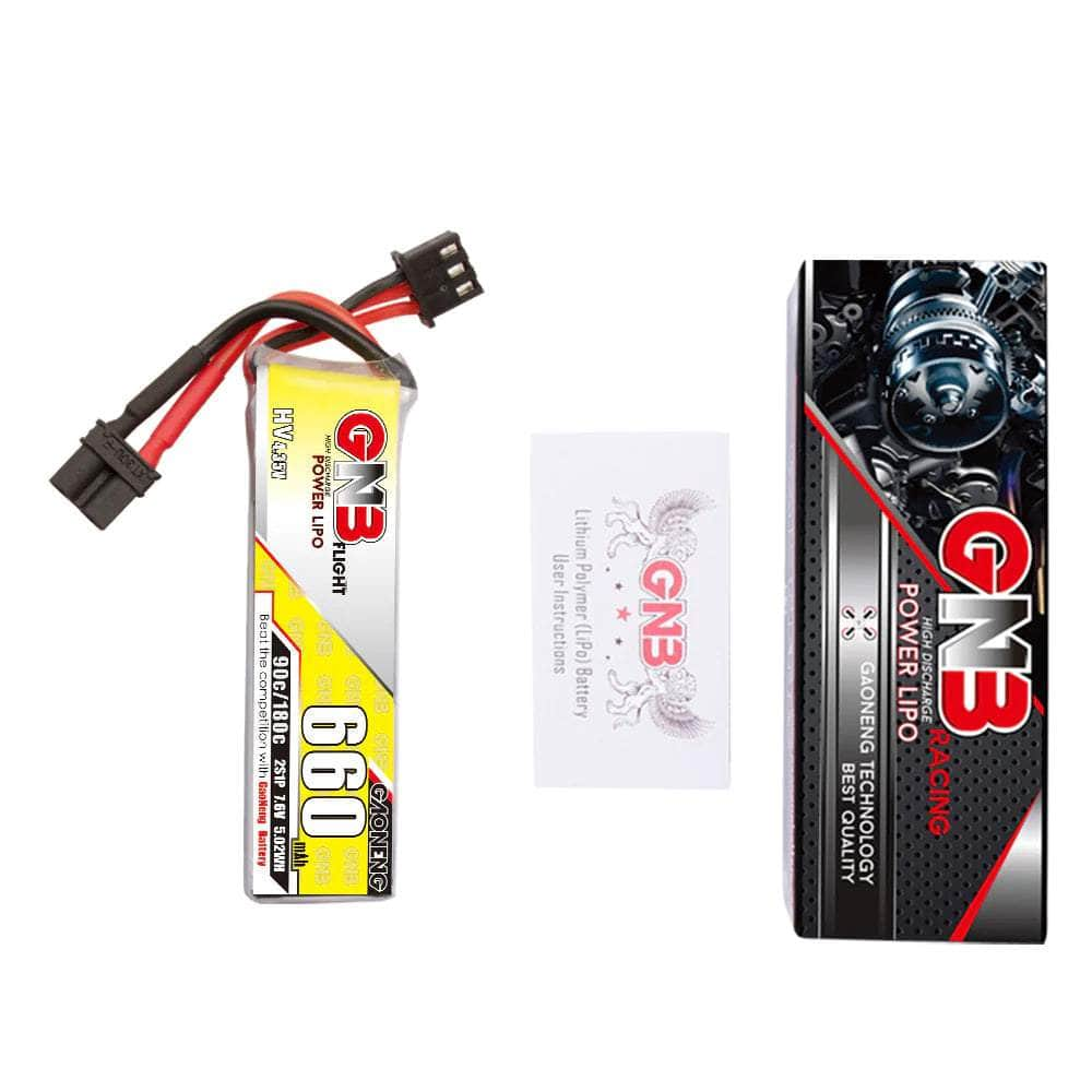 GNB Battery Gaoneng GNB 7.6V 2S 660mAh 90C LiHV Micro Battery (Long Type) - XT30