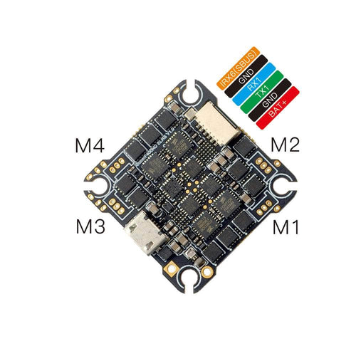 HAPPYMODEL AIO FC HappyModel SuperF405HD 2-4S F4 AIO Toothpick/Whoop Flight Controller (w/ 20A 8Bit 4in1 ESC & 2.4GHz ELRS RX)