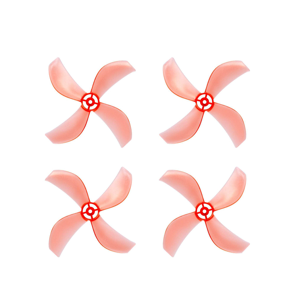 NewBeeDrone Drone Propellers Red NewBeeDrone Azi (Quad Blade) Micro Propellers 31mm -0.8mm Shaft(Set of 4)