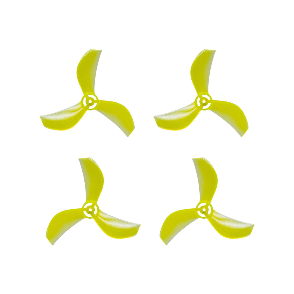 NewBeeDrone Drone Propellers Yellow NewBeeDrone Azi (Tri Blade) Micro Propellers 31mm - 0.8mm Shaft (Set of 4)