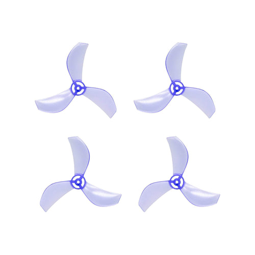 NewBeeDrone Drone Propellers Purple NewBeeDrone Azi (Tri Blade) Micro Propellers 31mm - 1.0mm Shaft (Set of 4)