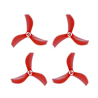 NewBeeDrone Drone Propellers Clear Ruby NewBeeDrone Azi (Tri-Blade) Micro Propellers 40mm - 1.0mm Shaft (Set of 4)