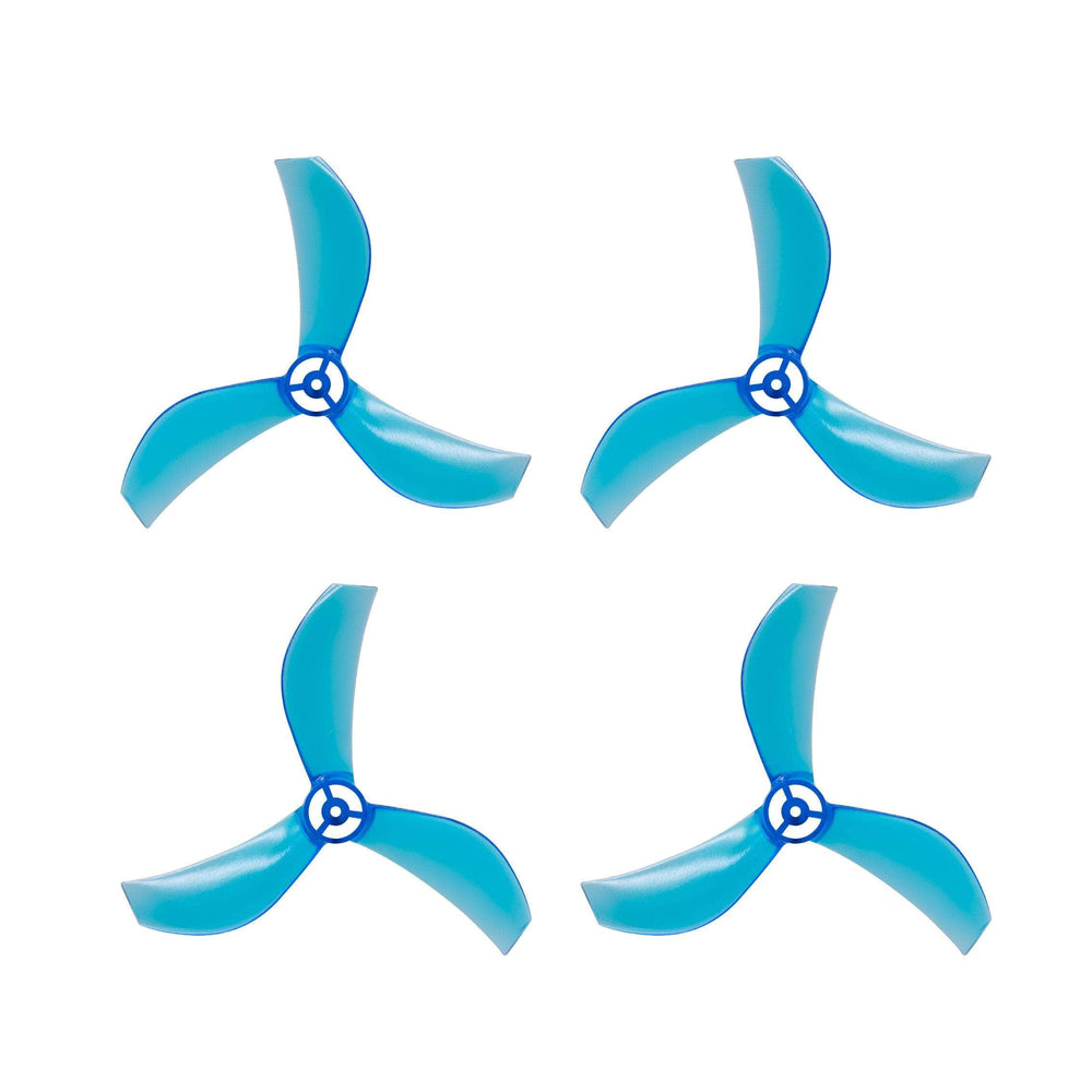 NewBeeDrone Drone Propellers Clear Teal NewBeeDrone Azi (Tri-Blade) Micro Propellers 40mm - 1.0mm Shaft (Set of 4)