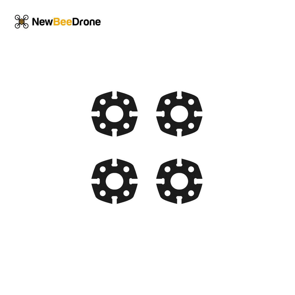 NewBeeDrone Drone Frames 4x Carbon Fiber Motor Mounts NewBeeDrone CinemAh Carbon Fiber Frame Replacement Parts  - Main Plate, Side Plates, Motor Mounts, Etc.