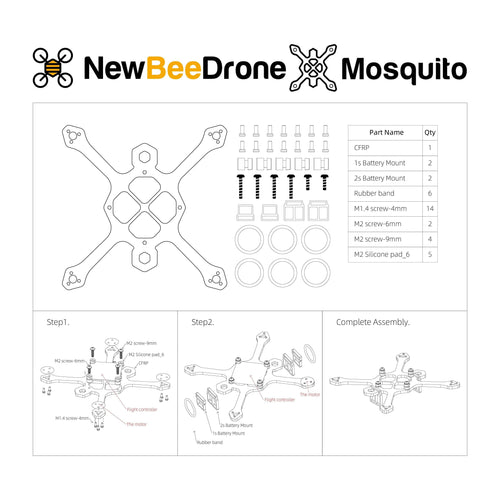 NewBeeDrone Drone Frames NewBeeDrone Mosquito XL Frame