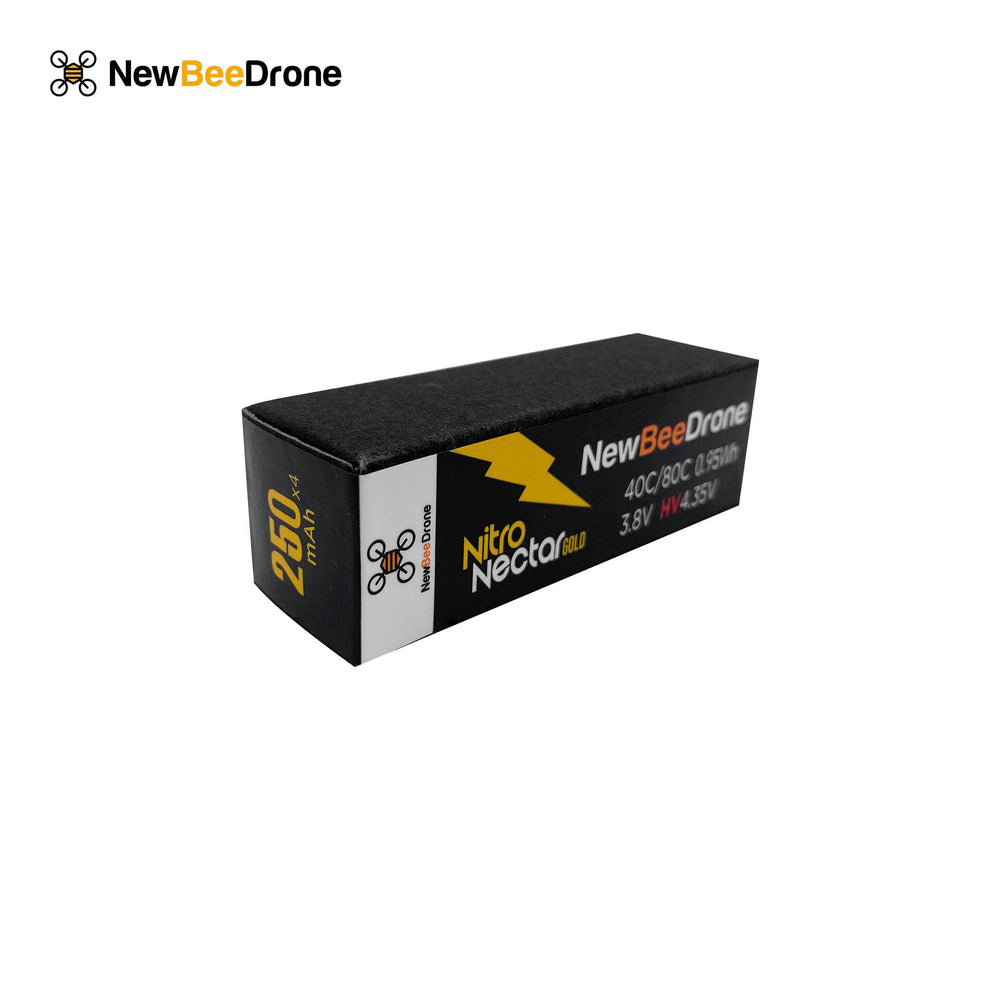 NewBeeDrone Batteries NewBeeDrone Nitro Nectar Gold 250mAh 1S HV LiPo Battery (4 Battery)