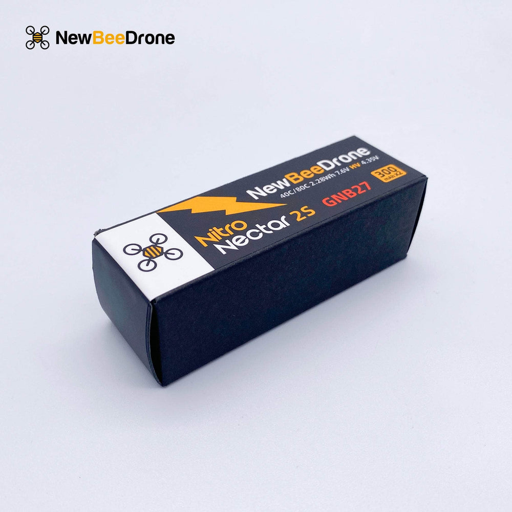 NewBeeDrone Batteries GNB27 NewBeeDrone Nitro Nectar Gold 300mAh 2S HV LiPo Battery with GNB27 (2 Battery)