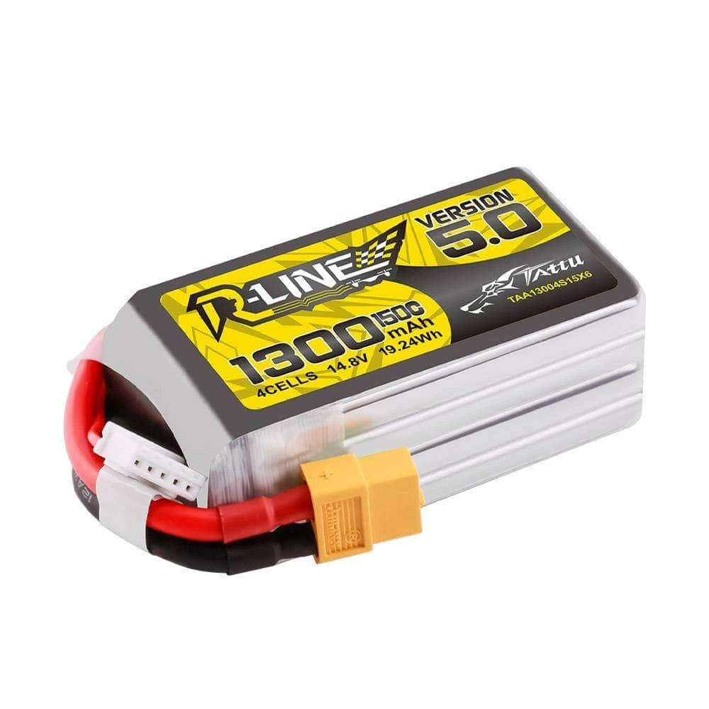 TATTU Battery Tattu R-Line Version 5.0 1300mAh 4S 14.8V 150C Lipo Battery - XT60