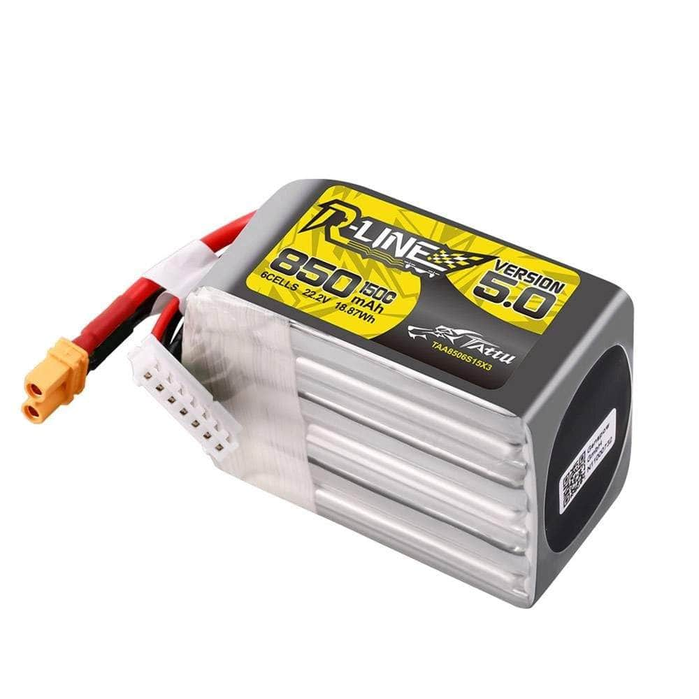 TATTU Battery Tattu R-Line Version 5.0 850mAh 6S 22.2V 150C LiPo Battery - XT30