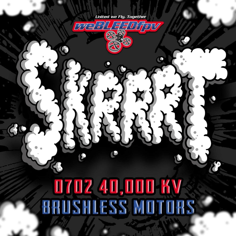 weBLEEDfpv MOTORS weBLEEDfpv 0702 40,000kv SKRRRT Micro Motors w/Knurled Shaft Design SET OF (4 MOTORS)