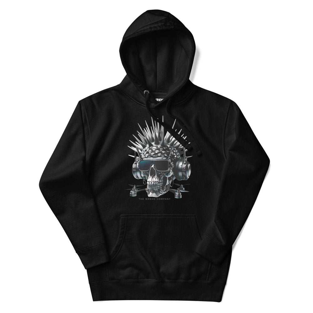 WREKD Co. Black / S Cyberpunk FPV Skull Unisex Hoodie by WREKD Co. - Choose White or Black