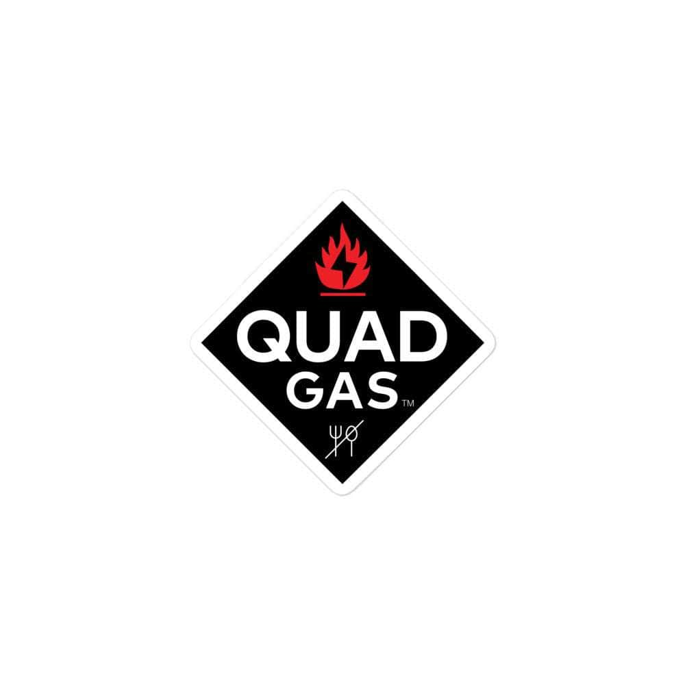 WREKD Co. Stickers 3″×3″ Quad Gas Logo Sticker (Print on Demand) - Choose 3"/4"/5.5"