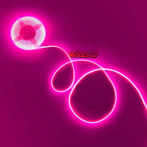 WREKD Co. LED Lighting Pink WREKD 5V COB LED 2.7mm Wide Flexible Strip w/ 480LEDs/M - 39" Strip - Choose Color