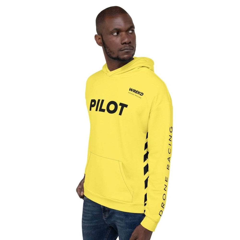 WREKD Co. WREKD Swag WREKD Drone Racing Unisex Hoodie - Yellow