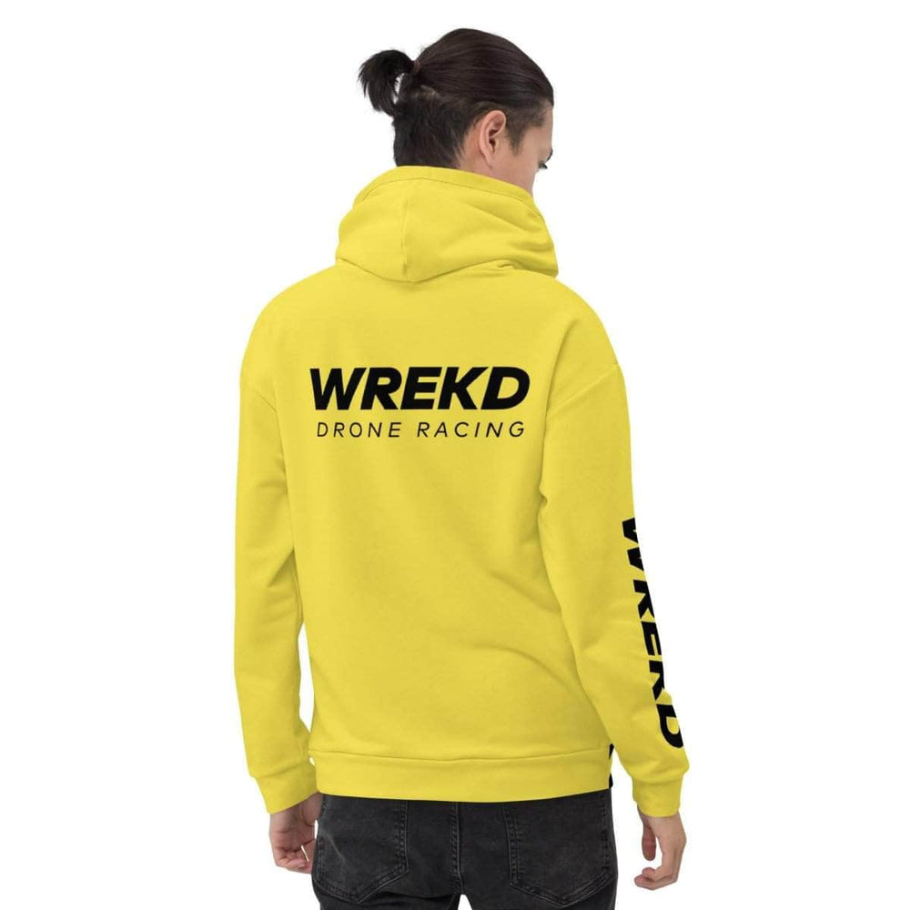 WREKD Co. WREKD Swag WREKD Drone Racing Unisex Hoodie - Yellow