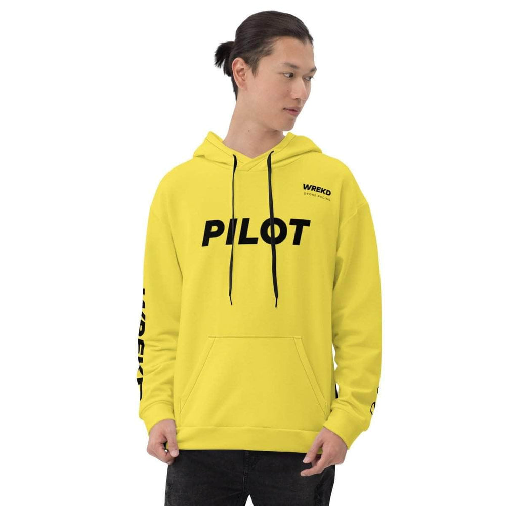 WREKD Co. WREKD Swag WREKD Drone Racing Unisex Hoodie - Yellow