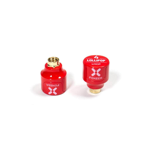 FOXEER Antenna Red / LHCP Foxeer Lollipop V4 5.8GHz Stubby RP-SMA Antenna 2 Pack - Choose Version