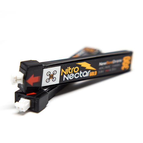 NEWBEEDRONE Battery NewBeeDrone Nitro Nectar Gold 3.8V 1S 300mAh 40/80C LiHV Whoop/Micro Battery 4pcs - Choose Version